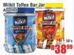 Devland Cash And Carry Milkit Toffee Bar Jar Assorted offer