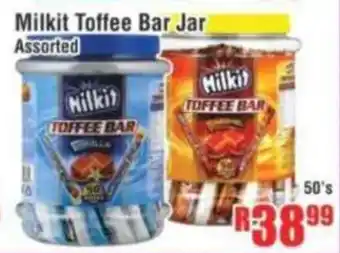 Devland Cash And Carry Milkit Toffee Bar Jar Assorted offer
