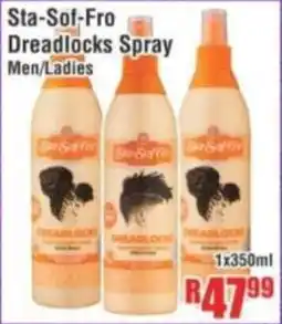 Devland Cash And Carry Sta-Sof-Fro Dreadlocks Spray Men/Ladies offer