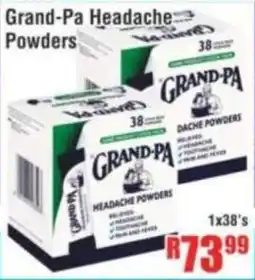 Devland Cash And Carry Grand-Pa Headache Powders offer