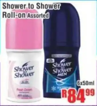Devland Cash And Carry Shower to Shower Roll-on Assorted offer