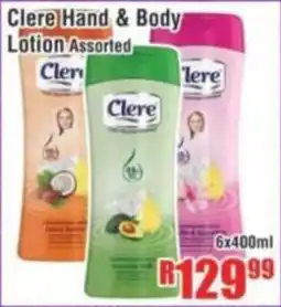 Devland Cash And Carry Clere Hand & Body Lotion Assorted offer