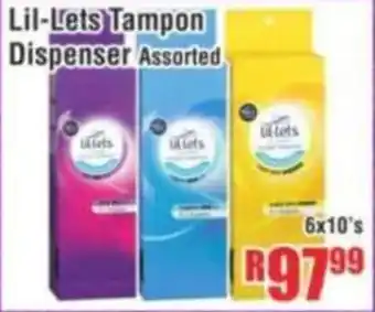 Devland Cash And Carry Lil-Lets Tampon Dispenser Assorted offer