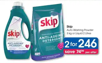 Clicks Skip Auto Washing Powder or Liquid offer