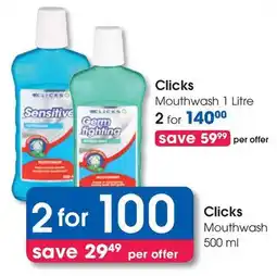 Clicks Clicks Mouthwash offer