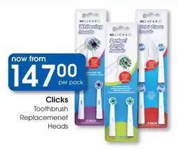 Clicks Clicks Toothbrush Replacemenet Heads offer