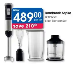 Clicks Kambrook Aspire 800 Watt Stick Blender Set offer