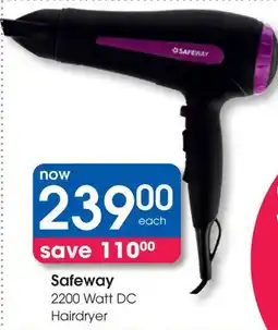 Clicks Safeway 2200 Watt DC Hairdryer offer