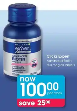 Clicks Clicks Expert Advanced Biotin 500 mcg offer