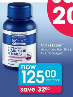 Clicks Clicks Expert Advanced Hair, Skin & Nails 30 Softgels offer
