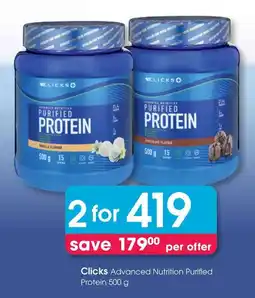 Clicks Clicks Advanced Nutrition Purified Protein offer