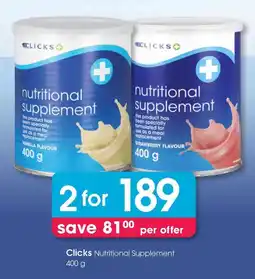 Clicks Clicks Nutritional Supplement offer
