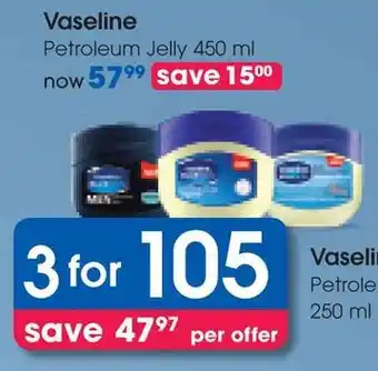 Clicks Vaseline Petroleum Jelly offer