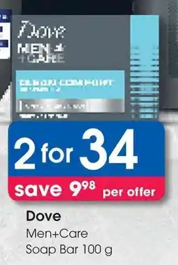 Clicks Dove Men+Care Soap Bar offer
