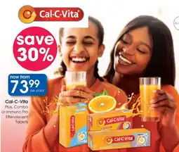 Clicks Cal-C-Vita Plus, Combo or Immuno Pro Effervescent Tablets offer