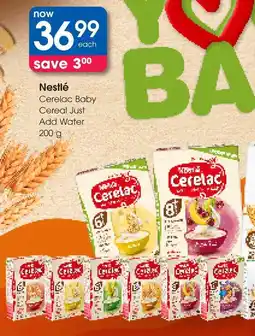 Clicks Nestlé Cerelac Baby Cereal Just Add Water offer