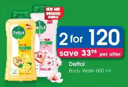 Clicks Dettol Body Wash offer