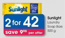 Clicks Sunlight Laundry Soap Bars offer