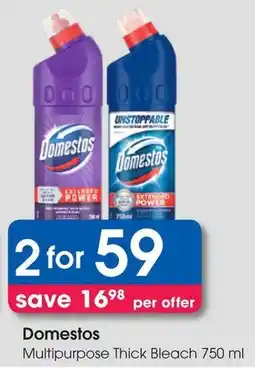 Clicks Domestos Multipurpose Thick Bleach offer