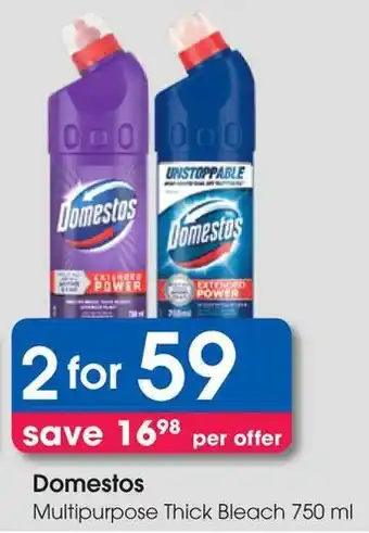 Clicks Domestos Multipurpose Thick Bleach offer
