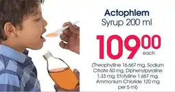 Clicks Actophlem Syrup offer