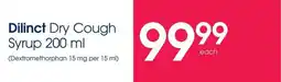 Clicks Dilinct Dry Cough Syrup offer