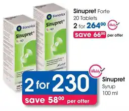 Clicks Sinupret Syrup offer