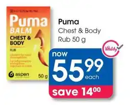 Clicks Puma Chest & Body Rub offer