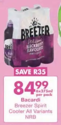 President Hyper Bacardi Breezer Spirit Cooler All Variants NRB offer