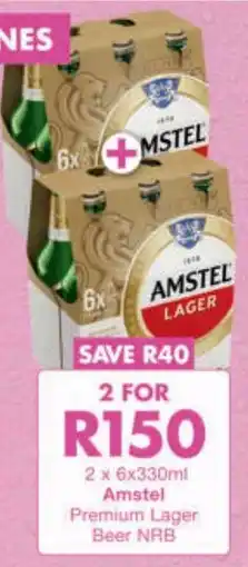 President Hyper Amstel Premium Lager Beer NRB offer