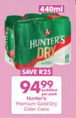 President Hyper Hunter's Premium Gold/ Dry Cider Cans offer