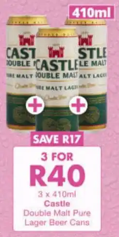 President Hyper Castle Double Malt Pure Lager Beer Cans offer