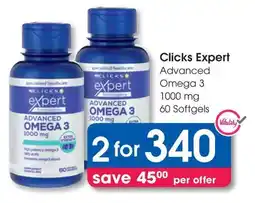 Clicks Clicks Expert Advanced Omega 3 offer