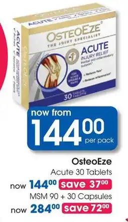 Clicks OsteoEze Acute 30 Tablets offer