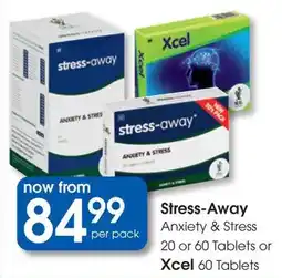 Clicks Stress-Away Anxiety & Stress Tablets or Xcel Tablets offer