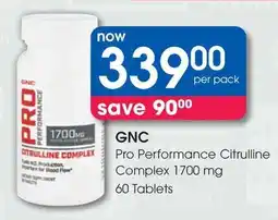 Clicks GNC Pro Performance Citrulline Complex 1700 mg offer