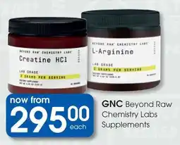 Clicks GNC Beyond Raw Chemistry Labs Supplements offer
