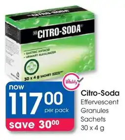 Clicks Citro-Soda Effervescent Granules Sachets offer