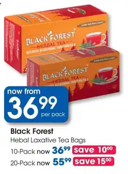 Clicks Black Forest Hebal Laxative Tea Bags offer