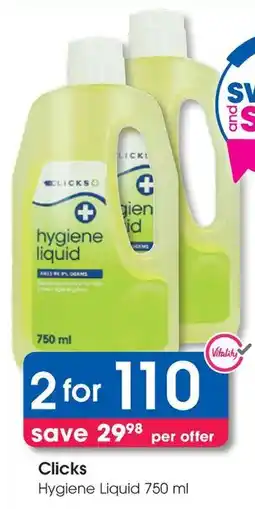 Clicks Clicks Hygiene Liquid offer