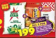 Shoprite White Star Super Maize Meal 5Kg+Sasko Flour 5Kg+Spekko Long Grain Parboiled Rice 5Kg-For 3 offer