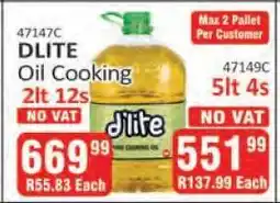 KitKat Cash and Carry DLITE Oil Cooking 2lt 12s offer