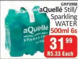 KitKat Cash and Carry aQuellé Still/Sparkling Water 500ml 6s offer