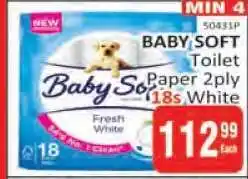 KitKat Cash and Carry BABY SOFT Toilet Paper 2ply 18s White offer