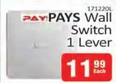 KitKat Cash and Carry PAYS Wall Switch 1 Lever offer