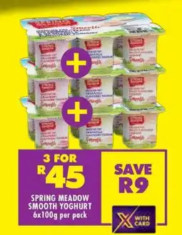 Shoprite SPRING MEADOW SMOOTH YOGHURT 6x100g per pack offer