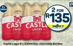 Pick n Pay Castle Lager 6 x 330ml Non-returnable Bottles offer