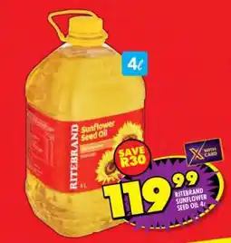 Shoprite Ritebrand Sunflower Seed Oil 4ℓ offer