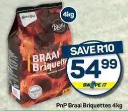 Pick n Pay PnP Braai Briquettes 4kg offer