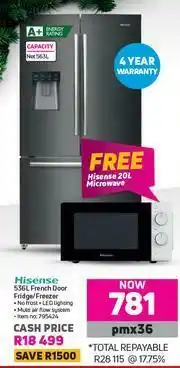 Game Hisense 536L French Door Fridge/Freezer offer